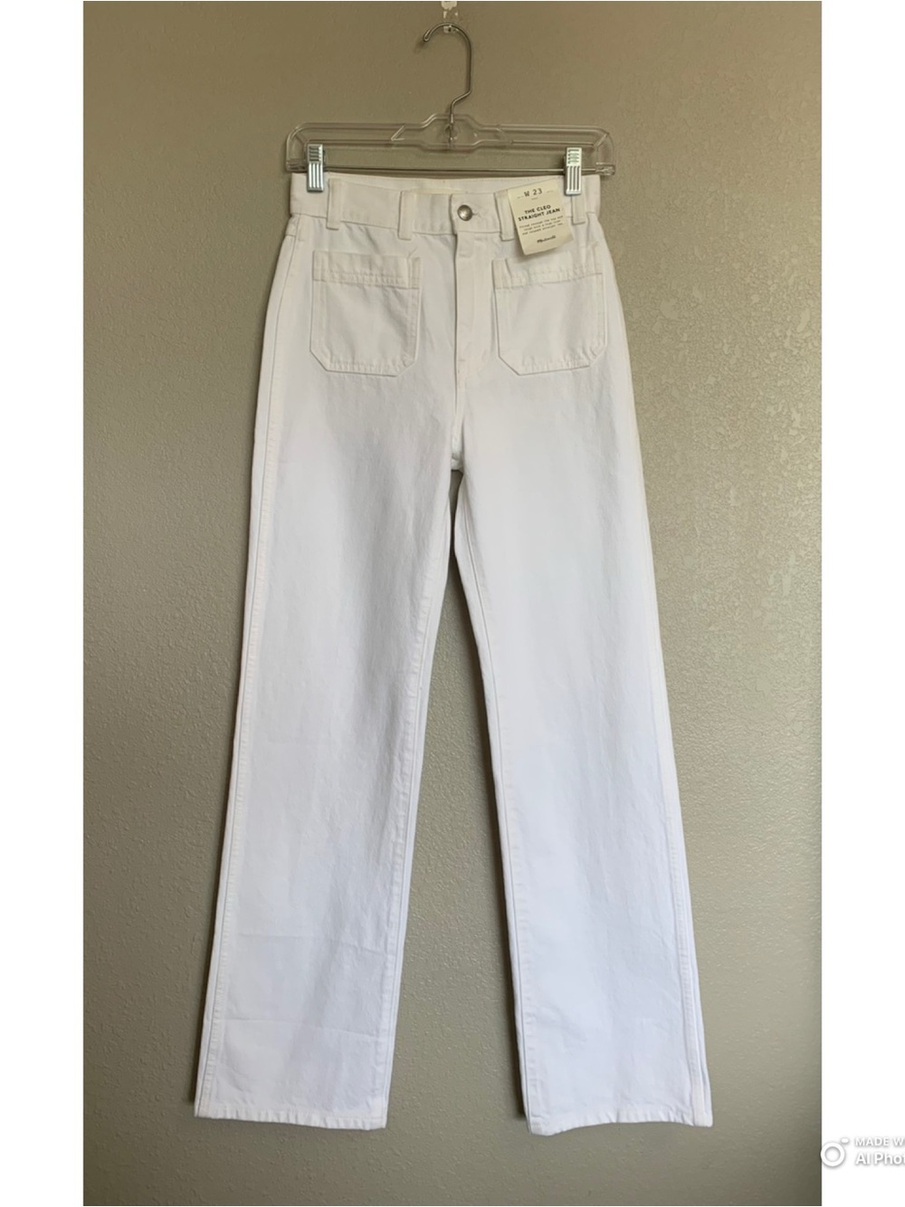 Madewell White The Cleo Straight Jean Size 23 NWT Rigid Denim Summer Jeans - Picture 3 of 16